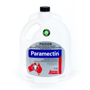 Paramectin Pour-On for Cattle 2.5L handled container with abamectin label