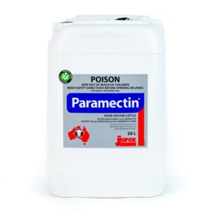 Paramectin Pour-On for Cattle 20L drum with abamectin label