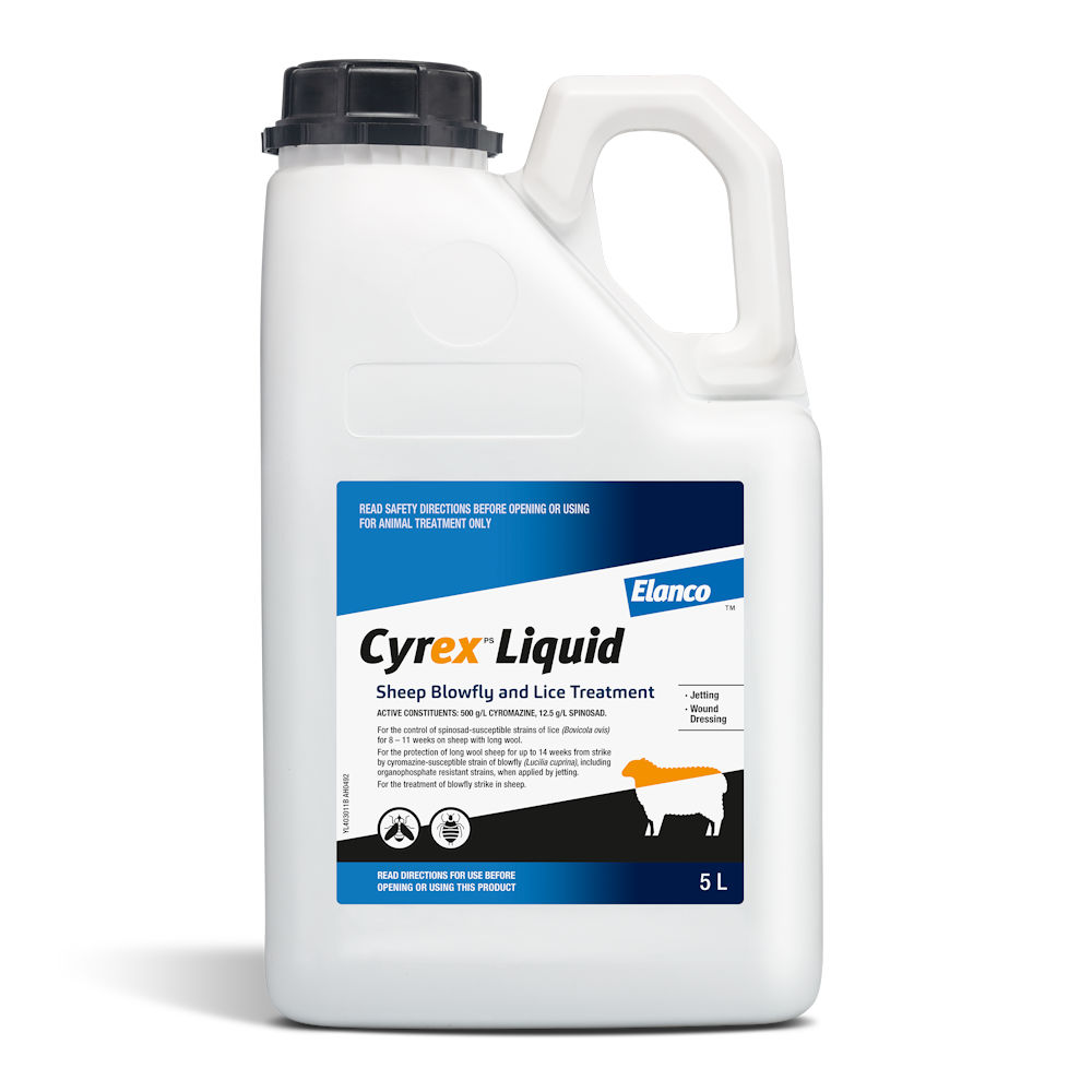 CyrexPS Liquid Sheep Blowfly and Lice Treatment 5-Litre