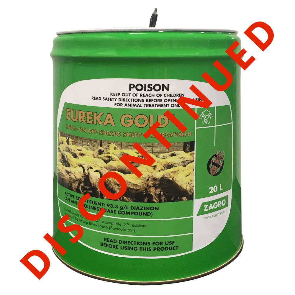 Eureka Gold Op Spray-On Off-Shears Sheep Lice 20-Litre Discontinued