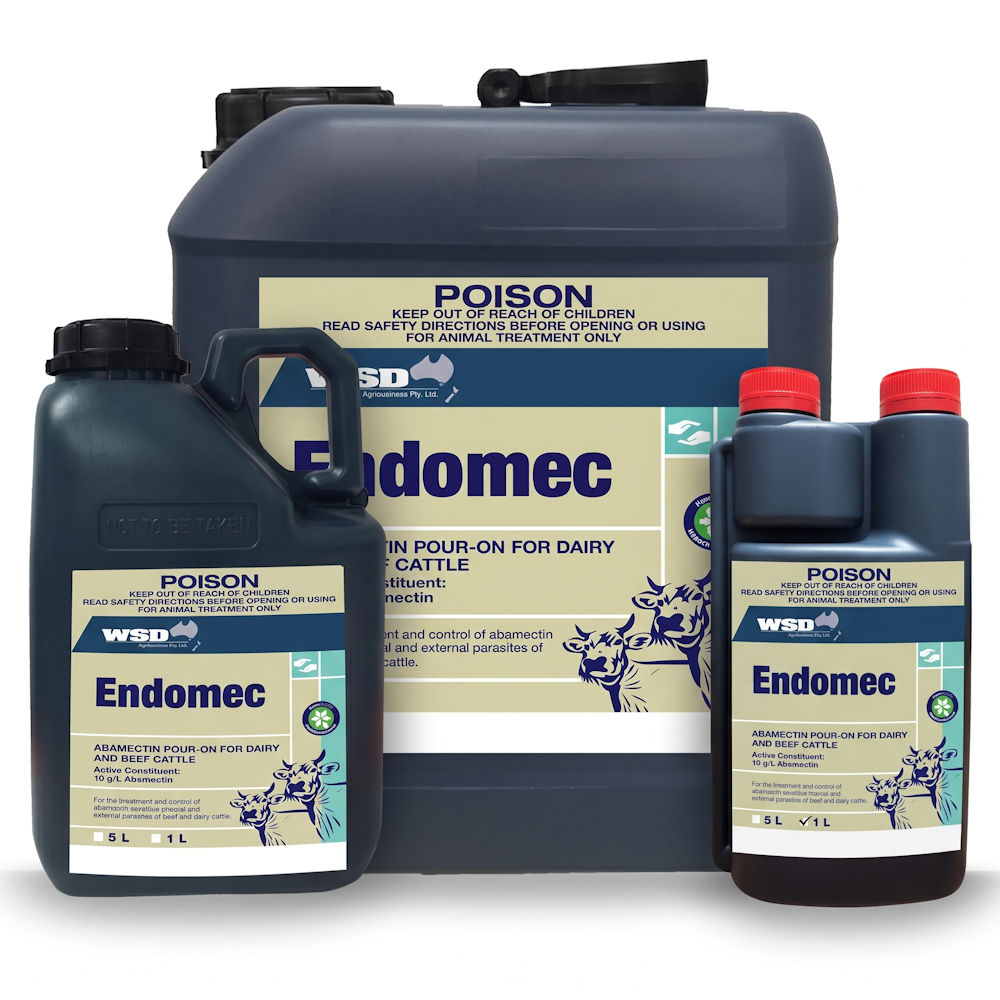 Endomec Abamectin Pour-On For Dairy And Beef Cattle 1-Litre, 5-Litre & 10-Litre