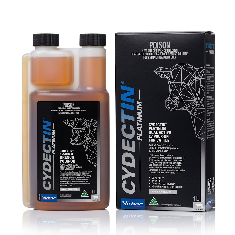 Cydectin Platinum Dual Active LV Pour-On for Beef and Dairy Cattle