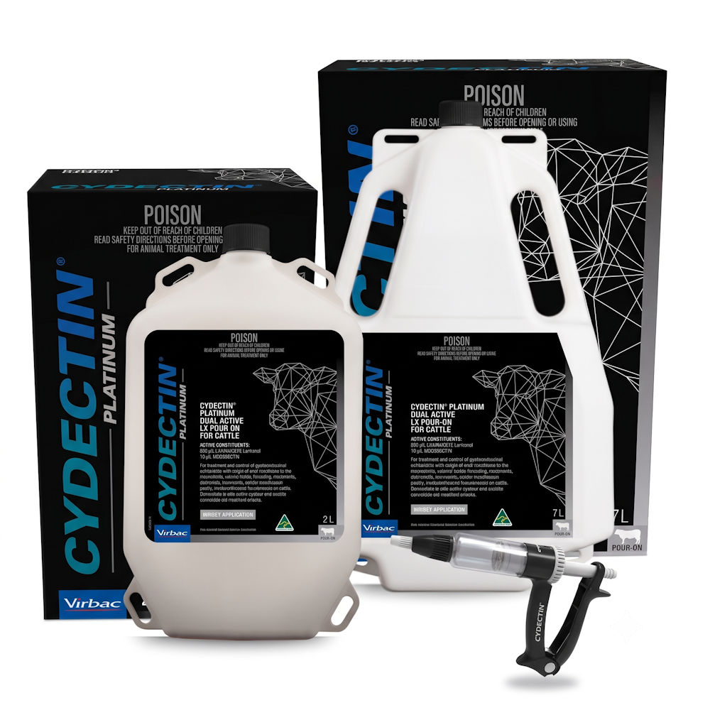 Cydectin Platinum Dual Active LV Pour-On for Beef and Dairy Cattle