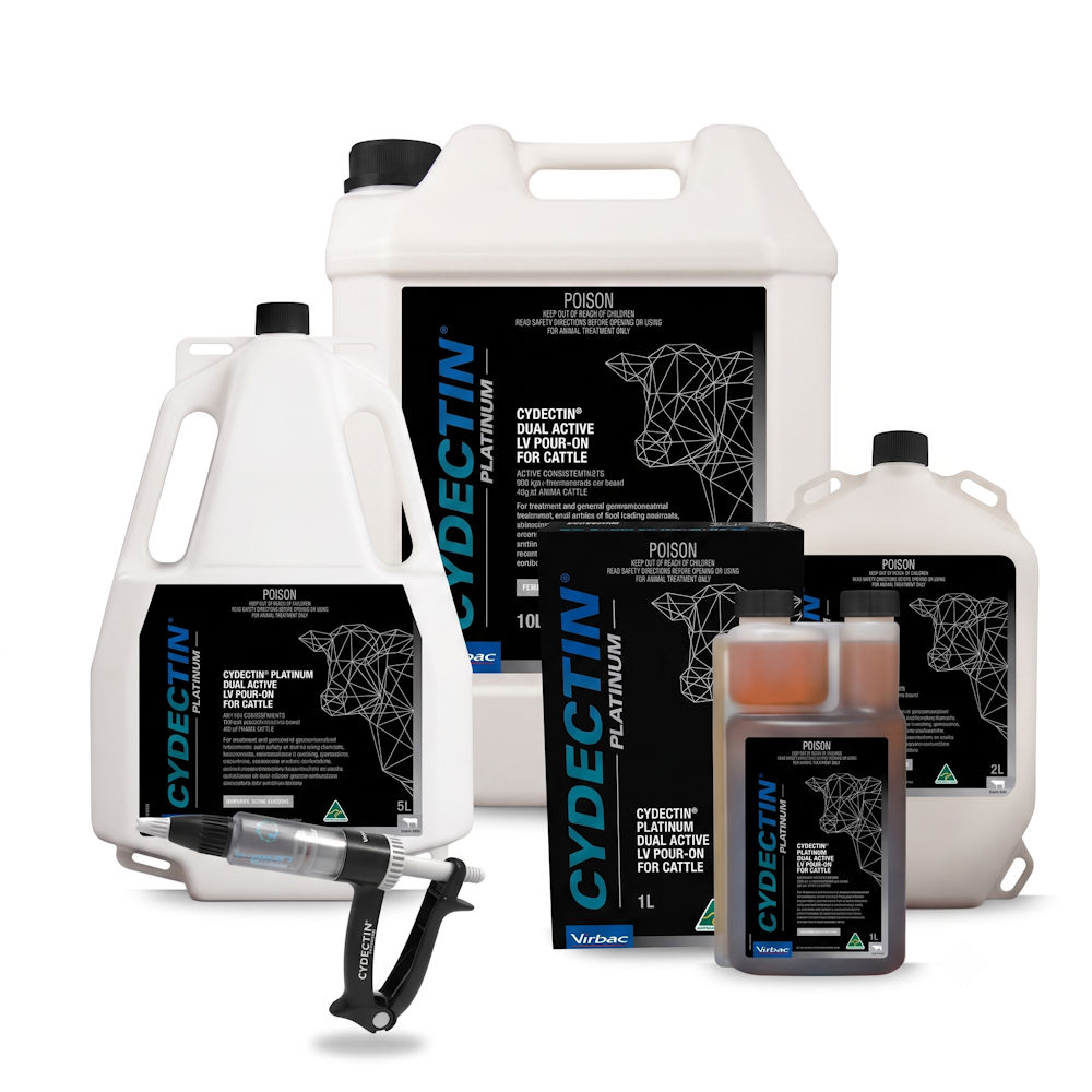 Cydectin Platinum Dual Active LV Pour-On for Beef and Dairy Cattle