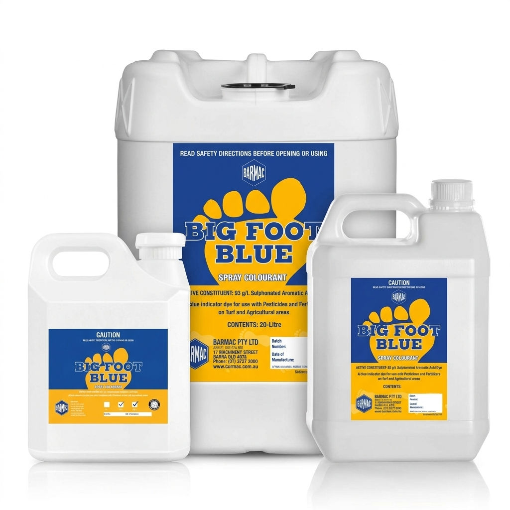 Big Foot Blue Spray Colourant 1 litre, 5 litre and 20 litre containers