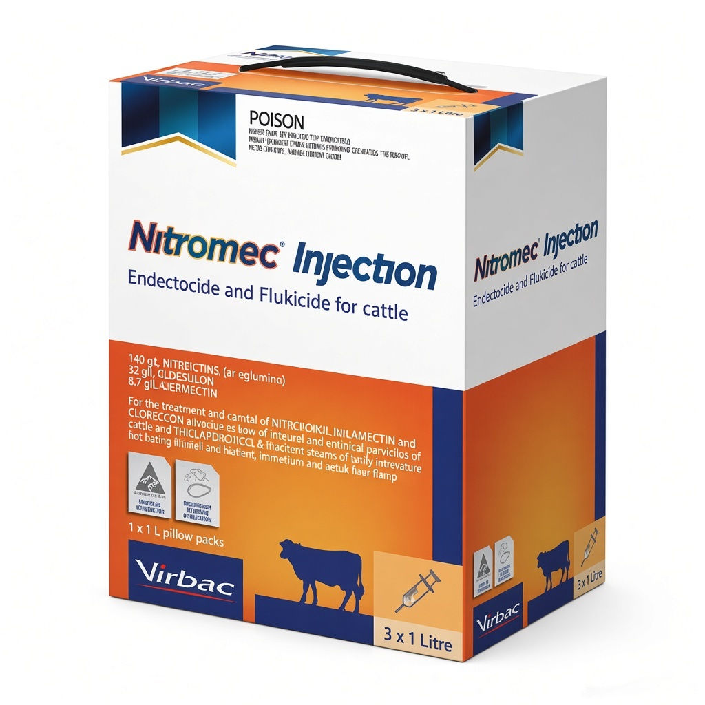 Nitromec Injection Endectocide and Flukicide for Cattle